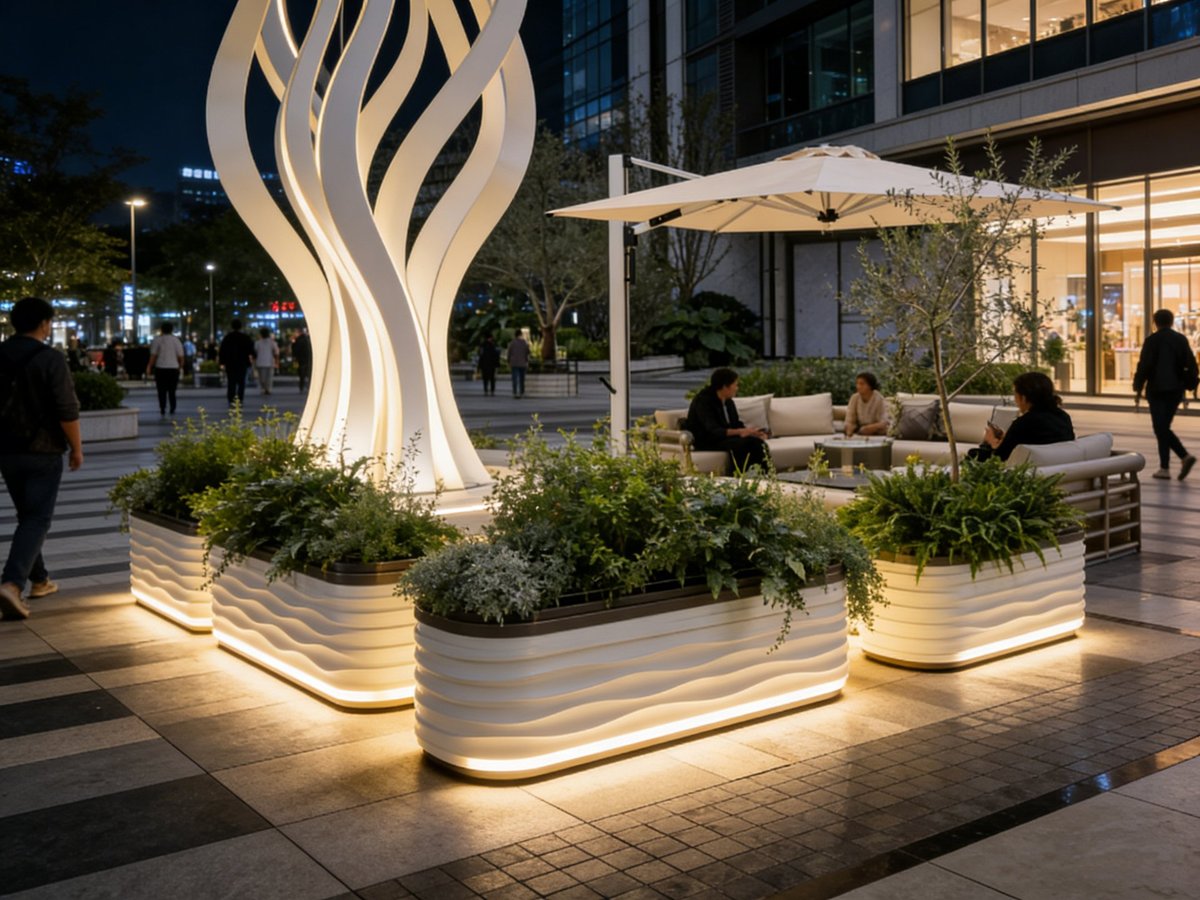 Lumira LED Wave Planter